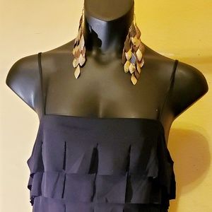 Black "She got all the frills" dress